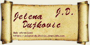 Jelena Dujković vizit kartica
